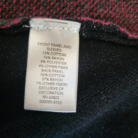 Christopher & Banks Petite Open Front Knit Sweater Cardigan, Embroidered Petite - Picture 9 of 11